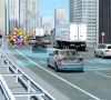 Animation von Menschen in einem autonomen Fahrzeug