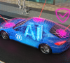 Grafik vernetztes Fahrzeug, künstliche Intelligenz
