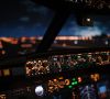 Cockpit im Flugzeug